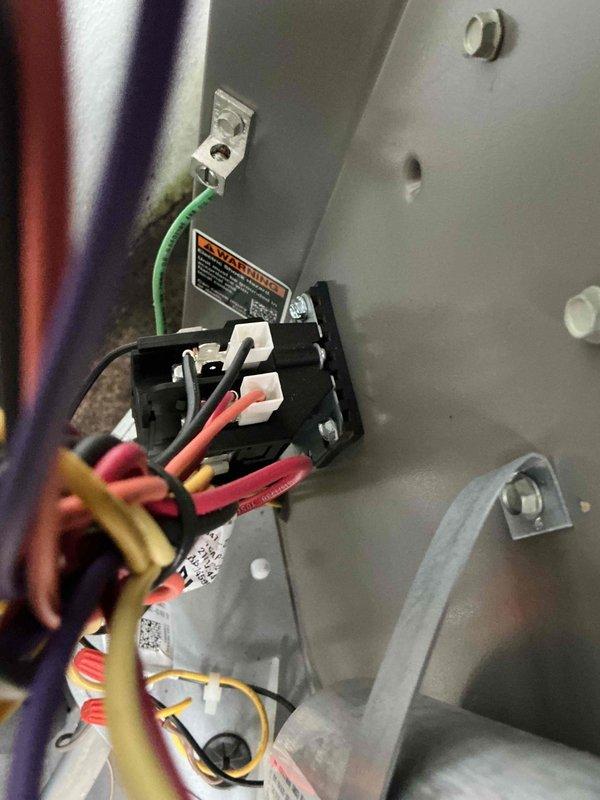 Responded to callback regarding noise from Lennox ML14XC1S042-230A10 condensing unit following recent maintenance visit. Inspected outdoor unit and electrical control panel, examining all electrical connections, contactors, and relay components for loose connections or vibration issues that may have developed after service. Verified compressor operation, fan motor function, and all wire terminations at control board; found all components secure and operating within normal parameters. Noise concern could not be replicated during inspection, all mounting hardware confirmed tight, and unit cycling properly with no abnormal sounds detected at time of visit.