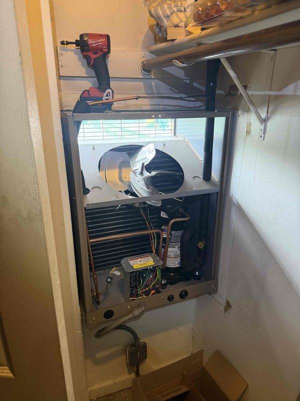 Completed comprehensive clean and check maintenance service on residential air conditioning system and air handler unit per comfort plan agreement. Performed electrical diagnostics using digital clamp meter to verify proper amperage draw and voltage readings on system components. Inspected blower motor assembly, heat exchanger, evaporator coil, refrigerant lines, and all electrical connections to ensure optimal operation and system efficiency.