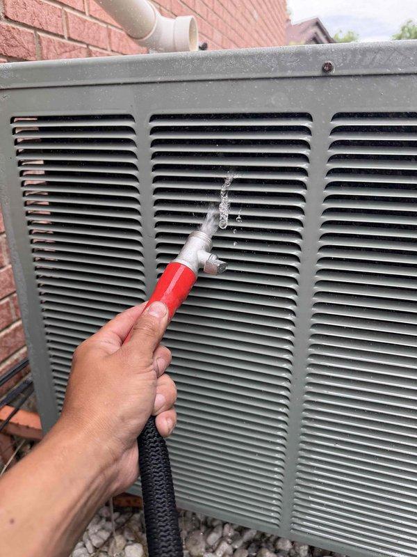 Completed spring clean and check maintenance on two air conditioning systems per comfort plan agreement. Performed comprehensive inspection of both units including cleaning of condenser coils using fin comb tool, verified motor and blower assembly operation, and documented equipment condition through photographs. All systems tested and operating within normal parameters upon completion of preventive maintenance service.