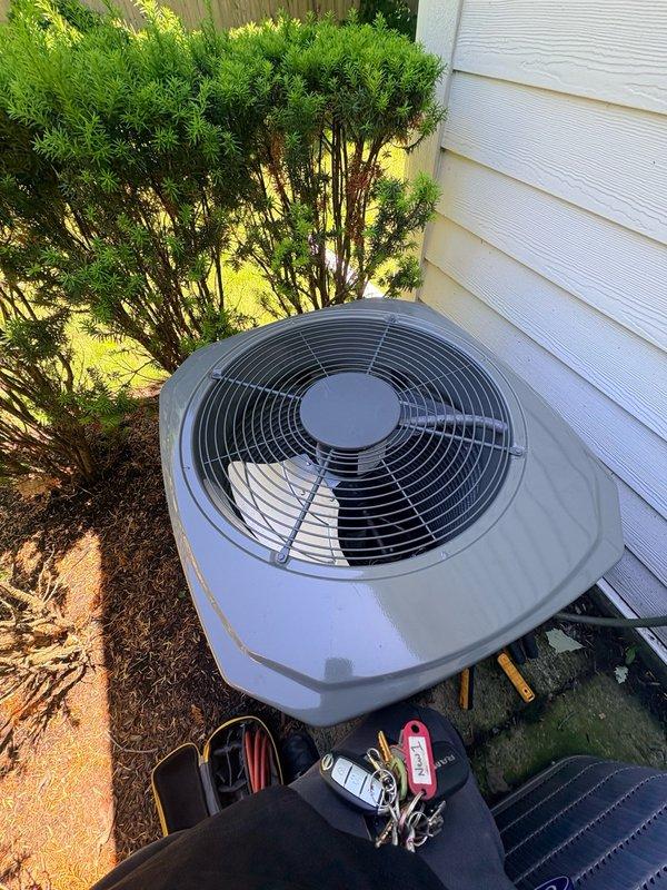Completed comprehensive tune-up maintenance on two HVAC systems under new customer special promotion. Performed full system inspection on outdoor condenser unit, including cleaning coils, checking refrigerant levels, testing electrical connections, and verifying proper fan operation. Inspected indoor air handler, confirmed clean air filter installation, and verified proper airflow throughout the system. Both systems operating at optimal efficiency with no issues identified.