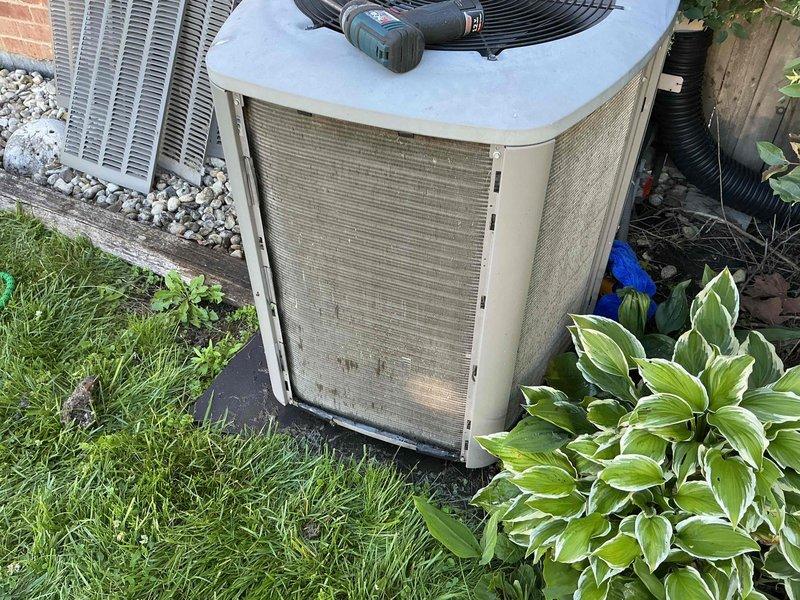 Performed comprehensive assessment of older air conditioning system following report of 2 lbs refrigerant loss the previous year. Identified duct run improperly positioned on top of plenum requiring relocation, along with potential blower speed issue affecting system performance. Recommended addressing refrigerant leak and airflow concerns before proceeding with any ductwork modifications to ensure proper system diagnostics and cost-effective repairs.