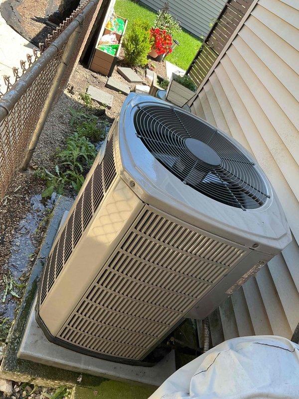 Completed annual Comfort Plan clean and check maintenance on single HVAC system including Trane furnace in basement and outdoor air conditioning condenser unit. Performed comprehensive inspection of both indoor and outdoor equipment, verified proper operation of all components, cleaned condenser coils, checked refrigerant levels, inspected electrical connections, tested system controls, and confirmed adequate airflow through ductwork. Collected payment for service plan renewal as directed, system operating within normal parameters.