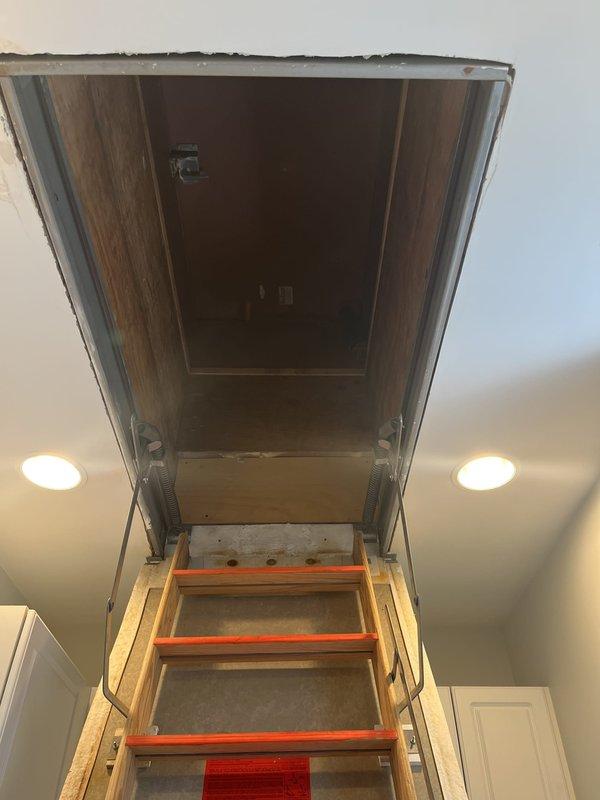 Performed comprehensive assessment of existing first-floor furnace and air conditioning system to determine repair versus replacement viability. Upon inspection of attic-mounted equipment and basement HVAC installation, provided detailed estimate for complete furnace and AC replacement system. Documented current system configuration including ductwork connections, PVC condensate drainage, refrigerant lines, and electrical components to facilitate accurate equipment sizing and replacement specifications.
