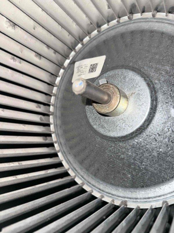 Completed comprehensive clean and check maintenance service on residential single-zone air conditioning system as part of comfort plan transfer to new homeowner. Performed thorough inspection of outdoor condenser unit including blower motor assembly, verified proper operation of all components, and documented equipment condition with photographic records showing normal operational wear and adequate system performance.
