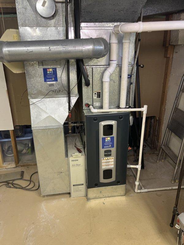 Completed thorough spring maintenance and inspection of residential HVAC system including outdoor condensing unit and indoor furnace with air filtration system. Performed comprehensive cleaning and operational checks per standard maintenance protocol, verified proper system function, documented equipment condition through photographic records, and confirmed all components operating within normal parameters.