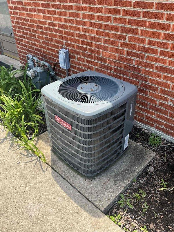Responded to callback for frozen evaporator coil and no airflow on Goodman system (Model CAPF36366CDB, R410A refrigerant). Previous service had identified low refrigerant charge and added EZ Seal with 410A. Upon callback, system had frozen completely with no air circulation. Provided immediate troubleshooting instructions to power off cooling mode and operate fan only to thaw coil. Discussed system condition and repair versus replacement options, with customer electing to continue repairs to extend equipment life for additional years.