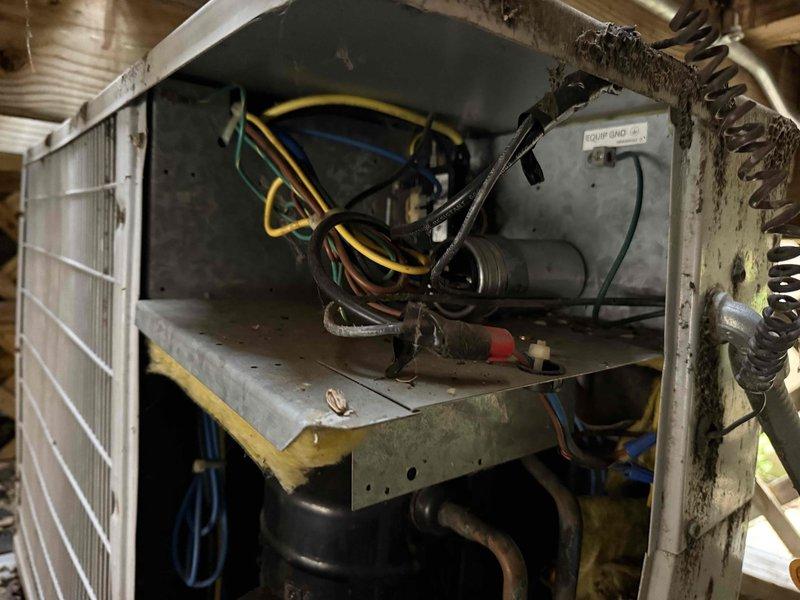 Completed annual air conditioning clean and check per Gold Comfort Plan maintenance agreement. Performed comprehensive system inspection including electrical diagnostics with multimeter to verify proper voltage and amperage readings across all major components. Tested capacitor values, checked all wire connections, and inspected control board and relay operations. System found operating within manufacturer specifications with all electrical components functioning properly.