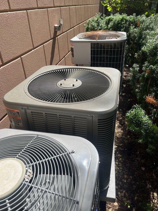 Completed callback to replace failed line dryer on residential HVAC system. Installed new line dryer with three 3/4" couplings on refrigerant lines. Thoroughly cleaned 3/8" pipe that had accumulated debris causing the original leak during initial installation. Evacuated and flushed refrigerant lines to remove contaminants, performed deep vacuum to ensure system integrity, and recharged system with full tank of R454B refrigerant. Verified all connections leak-free and system operating within manufacturer specifications.