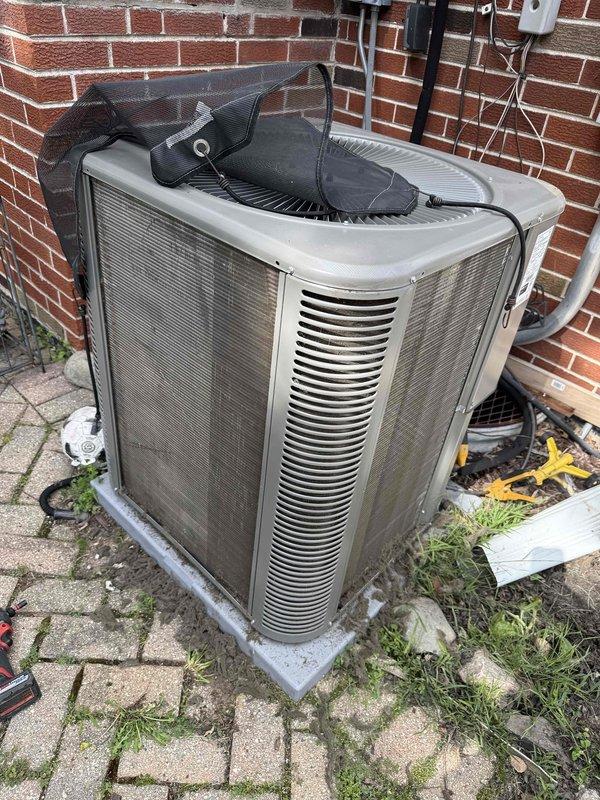 Completed comprehensive preventive maintenance on Unico high-velocity air conditioning system per manufacturer specifications. Performed complete system inspection of outdoor condenser unit and indoor air handler with blower motor assembly, verified proper operation of all components, checked refrigerant levels and electrical connections at terminal strip, cleaned and inspected equipment, and confirmed system is operating efficiently and ready for cooling season.