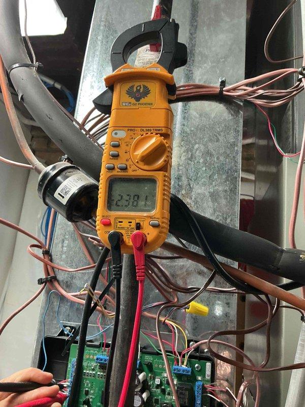 Responded to warranty service call for multi-zone HVAC system with cooling issues. Upon inspection, identified one zone damper as defective and non-functional. Performed electrical diagnostics using multimeter to verify system operation and isolate the faulty component. Temporarily removed the defective zone damper and sealed the ductwork opening with tape to restore full air conditioning functionality to the residence. System is currently operational with all zones receiving adequate cooling. Return visit scheduled with senior technicians to complete permanent damper replacement and finalize diagnosis of zoning system.