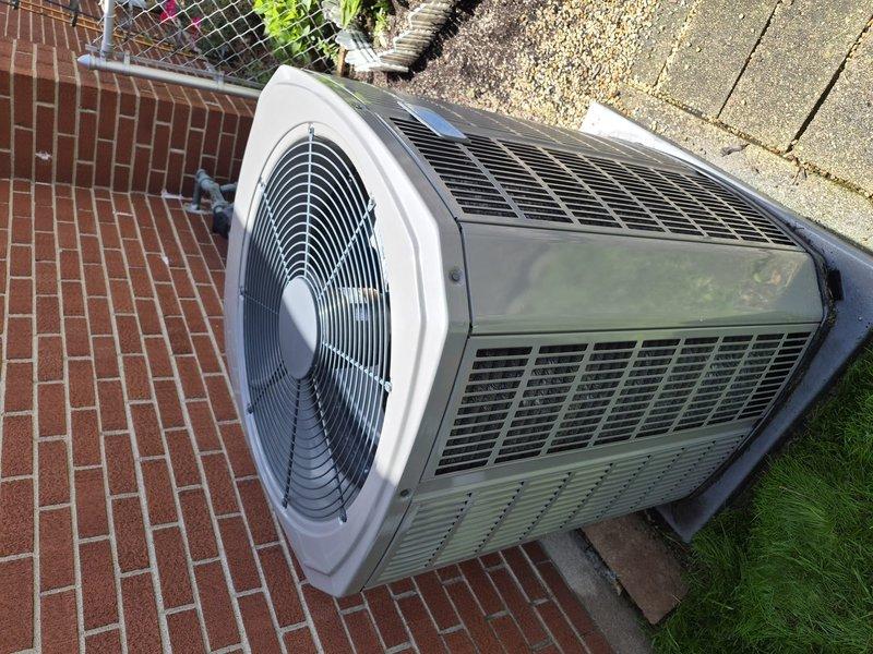 Completed annual air conditioning clean and check maintenance per Comfort Plan agreement. Performed comprehensive inspection of outdoor condensing unit, verified proper operation of condenser fan motor and compressor, cleaned condenser coils, and confirmed adequate airflow through heat exchanger fins. System operating within normal parameters with no deficiencies noted at time of service.