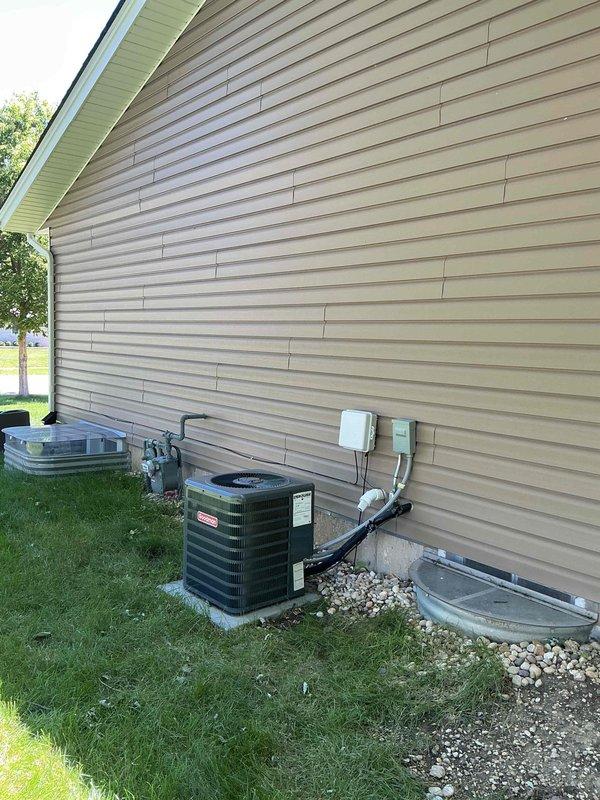 Responded to no-cool complaint on 3-year-old system. Performed diagnostic evaluation of refrigerant charge and system performance. Superheat readings remained suboptimal despite previous refrigerant addition, though operating pressures and copper line temperatures measured within acceptable range. Supply air temperatures showed marginal improvement but remained below expected performance levels for unit age and capacity. Customer expressed concern regarding possible installation deficiencies affecting system efficiency. Documented outdoor unit condition and ambient weather conditions at time of service. Recommended senior technician follow-up visit to conduct comprehensive system evaluation including airflow verification, ductwork inspection, and installation review to identify root cause of underperformance.