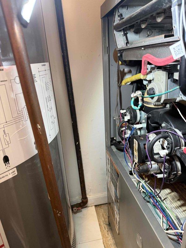 Completed comprehensive clean and check tune-up service on a two-system HVAC installation including both air conditioning and furnace units. Performed thorough inspection of all electrical components, control boards, wiring connections, and safety devices on both systems. Verified proper operation of blower motor assembly, checked refrigerant levels, inspected ductwork connections, and tested all control sequences to ensure optimal system performance for the upcoming season.
