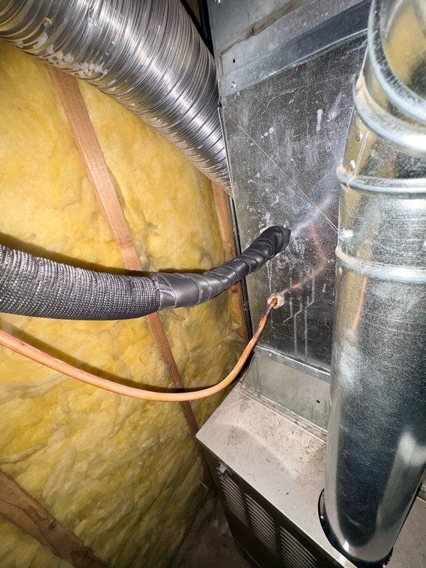 Performed comprehensive leak search on HVAC system to diagnose refrigerant loss and determine source before proceeding with component replacement. Upon thorough inspection of the evaporator coil and surrounding refrigerant circuit, successfully identified the thermal expansion valve (TXV) as the primary issue rather than coil leakage. Replaced faulty TXV with new component, restoring proper refrigerant metering and system operation.