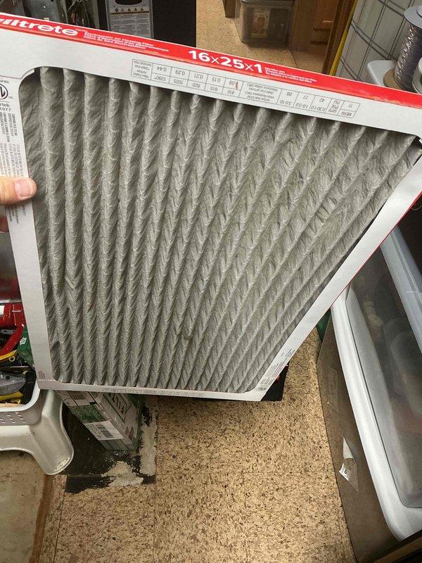 Completed comprehensive air conditioning clean and check maintenance per service contract plan. Replaced 16x28x1 pleated air filter to ensure proper airflow and system efficiency. Performed detailed inspection of outdoor condensing unit, including examination of electrical components, capacitor, contactors, and refrigerant line connections, confirming all components operating within normal parameters.