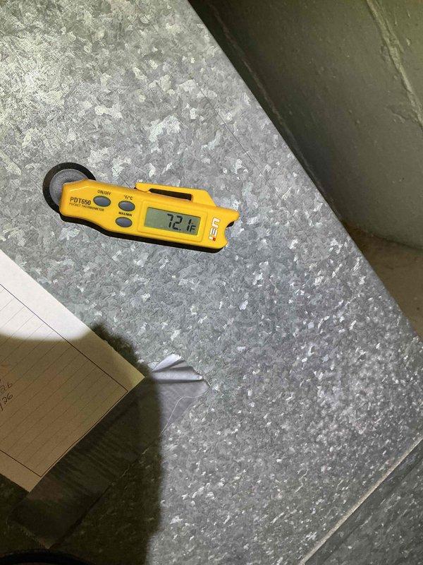 Completed comprehensive spring clean and check on single air conditioning system per comfort plan agreement. Performed thorough inspection of interior components including circuit board, electrical connections, capacitor, and condensate drain system; verified all wiring connections secure and properly routed. Measured and documented supply air temperature at 72°F, confirming system operating within normal parameters.