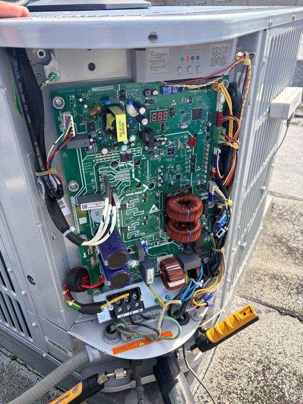 Completed comprehensive spring maintenance inspection on single-zone Lennox HVAC system per comfort plan agreement. Performed thorough clean and check procedures on indoor furnace unit and outdoor condensing unit, including inspection of all mechanical and electrical components. Verified proper operation of inverter control board, examined circuit connections and wiring integrity, checked capacitor function, and confirmed all safety controls operating within manufacturer specifications. System tested successfully with all components functioning properly and ready for cooling season operation.