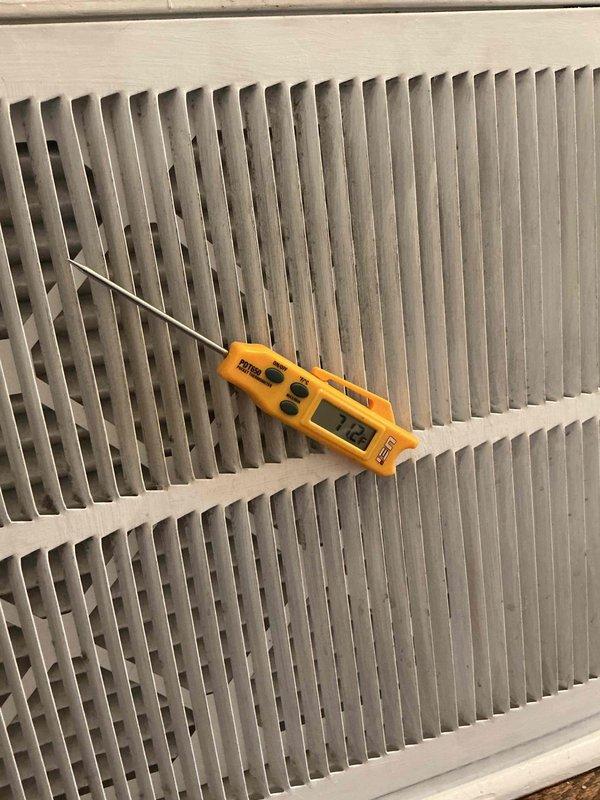 Completed spring preventative maintenance on residential air conditioning system per comfort plan agreement. Performed comprehensive clean and check procedures including air filter inspection, temperature diagnostics, and electrical testing of condenser unit with capacitance readings showing 39.54 MFD. All system components operating within normal parameters with no deficiencies noted at time of service.
