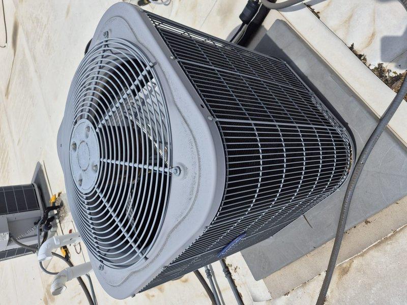 Completed scheduled Comfort Plan clean and check maintenance on one air conditioning system. Performed comprehensive inspection of outdoor condensing unit, including examination of compressor capacitor, contactor, electrical connections, and condenser coil; verified proper operation of condenser fan motor and confirmed all components functioning within normal parameters.