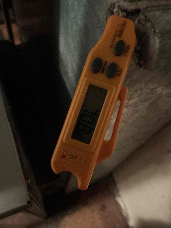 Performed AC clean and check on outdoor condensing unit. Completed diagnostic testing of electrical components and connections using multimeter to verify proper voltage and amperage. Removed access panel to inspect internal wiring and connections. Installed customer-provided humidifier pad as requested. Utilized digital diagnostic instruments to measure system performance parameters including temperature differentials. Verified proper operation of condenser fan motor and compressor. Inspected unit for physical condition and cleared surrounding debris. All components tested within normal operating specifications and system returned to service.