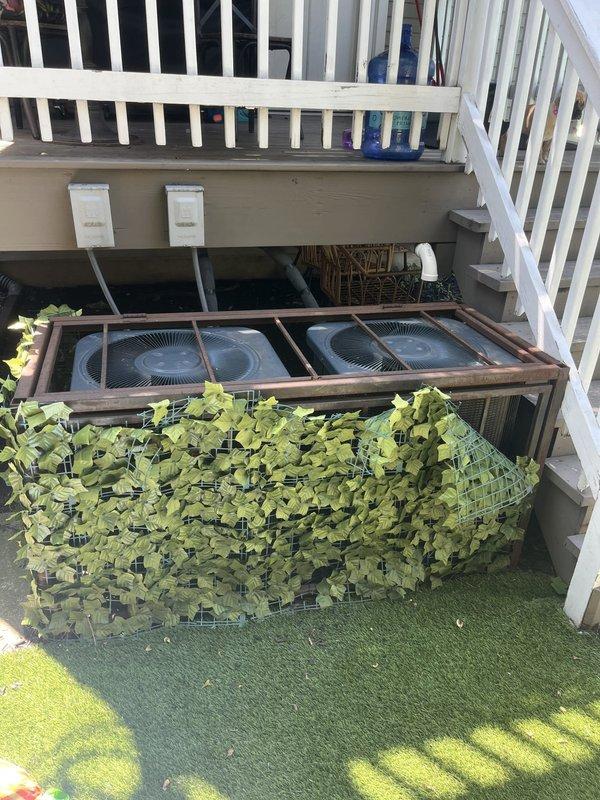 Completed comprehensive estimate for complete HVAC system replacement including both air conditioning and furnace units for new customer. Assessment included existing attic-mounted air handler with flexible ductwork distribution system and outdoor condensing unit located beneath deck structure with decorative screening. Provided detailed replacement recommendations and equipment specifications for upgraded heating and cooling system to meet customer's comfort requirements.