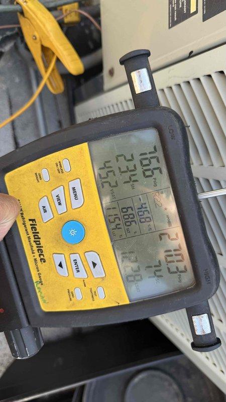 Completed comprehensive clean and check maintenance on one HVAC system per Comfort Plan agreement. Replaced 14x20x1 air filter with new unit to maintain proper airflow and system efficiency. Performed thorough inspection of blower motor assembly and measured critical system parameters including temperatures and pressures using calibrated digital diagnostic equipment. All components found operating within manufacturer specifications with no deficiencies noted. System tested and confirmed operating properly upon completion.