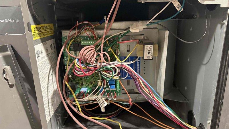 Completed Comfort Plan clean and check maintenance service on two air conditioning systems as requested. Performed comprehensive inspection of both units including control board examination, electrical connections verification, and attic-mounted air handler assessment. All system components inspected, cleaned, and confirmed operational with no deficiencies noted.