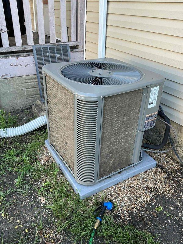 Responded to service call for air conditioning system with fan running continuously. Upon inspection, found Honeywell Home ProSeries programmable thermostat set to cooling mode with fan operation issue. Diagnosed thermostat fan setting configuration causing constant fan operation. Adjusted thermostat settings from continuous fan operation to automatic mode, resolving the issue. Verified outdoor condenser unit operation and confirmed system cycling properly with fan now operating only during cooling cycles as designed.