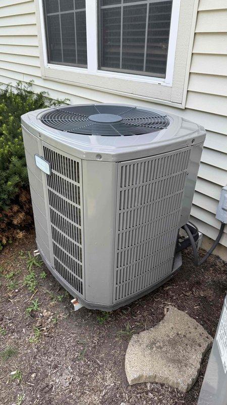 Responded to no-cool complaint on residential air conditioning system. Upon inspection, diagnosed failed dual-run capacitor preventing outdoor fan motor operation while compressor attempted to run. Tested capacitor with digital multimeter, confirming capacitance values were out of specification. Replaced defective capacitor with properly rated unit, restored system to normal cooling operation, and verified proper amp draw on both fan motor and compressor. Discussed preventative maintenance options for second AC unit on property and reviewed available service plan benefits.