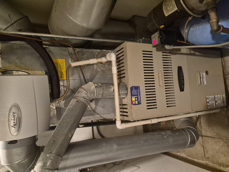 Completed Comfort Plan Clean and Check maintenance service on a two-system HVAC setup consisting of a furnace and air conditioning unit. Performed comprehensive inspection of all equipment, verified proper electrical operation with amperage readings at 25.4A, and documented system conditions with photos. All components found operating within normal parameters.