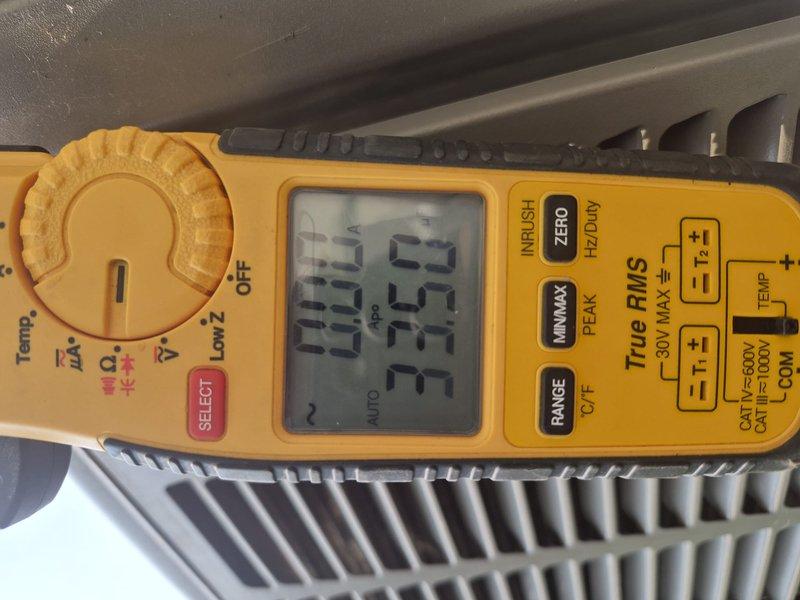 Completed comprehensive AC tune-up service on a 2-system residential HVAC installation per promotional maintenance agreement. Performed standard preventive maintenance procedures including system diagnostics with digital multimeter, verified electrical readings and system performance parameters, and documented equipment condition with photographs of outdoor condenser unit and indoor Honeywell thermostat control. Both systems operational and functioning within normal specifications upon completion.