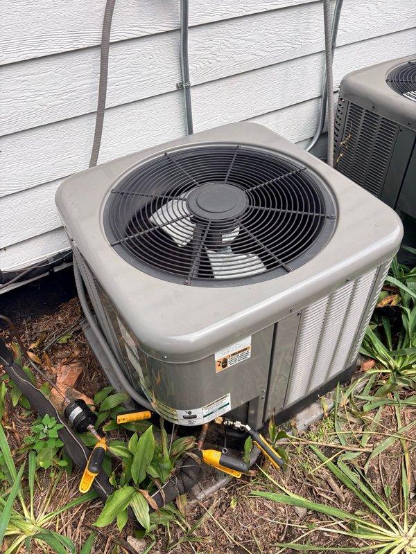 Replaced failed thermal expansion valve (TXV) located in attic on residential split system air conditioning unit. Part was ordered and picked up from supply house prior to installation. System tested and verified proper cooling operation with thermostat cycling correctly between cooling modes.