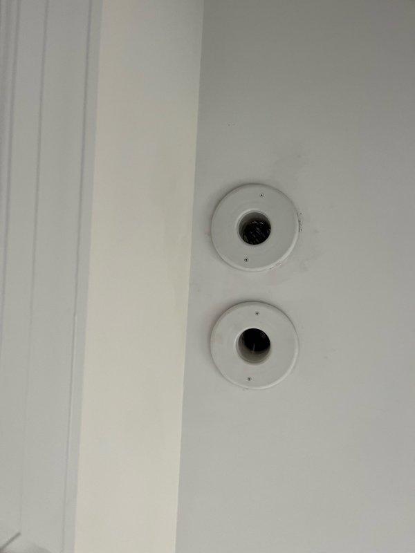 Installed supply registers for Unico high-velocity HVAC system on second and third floors using 10" flexible ductwork. All registers were properly mounted to ceiling and wall surfaces with secure fastening and appropriate escutcheons for a clean, finished appearance.
