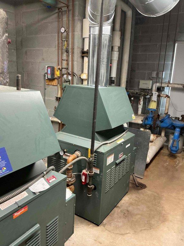 Responded to commercial facility for boiler repair. Successfully replaced faulty pressure relief valve on boiler system with new brass relief valve assembly. Verified proper installation of valve with appropriate piping connections and discharge piping routing to floor drain per code requirements. Tested system operation and confirmed relief valve functioning correctly at proper pressure settings. Collected outstanding balance on invoice for completed work.