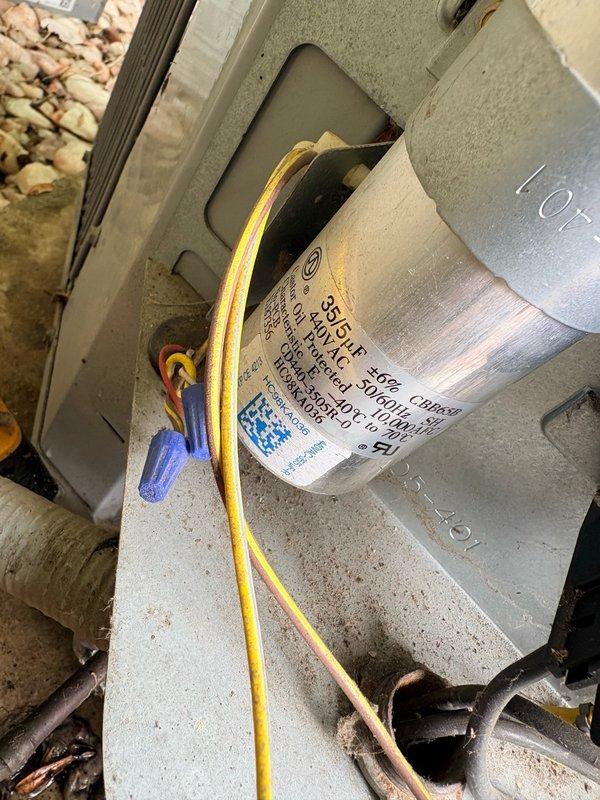 Completed comprehensive clean and check maintenance service on two air conditioning systems per comfort plan agreement. Performed electrical diagnostics including capacitor inspection and voltage testing, with multimeter readings confirming proper system operation at 293.2 volts, and verified all electrical connections and components are functioning within manufacturer specifications.