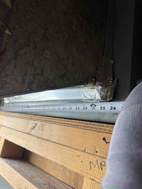 Responded to service call for non-operational air conditioning unit and completed previously incomplete furnace maintenance at no charge. Restored gas supply that had been shut off during prior visit and performed comprehensive maintenance on heating system. Documented equipment measurements and structural components during service inspection.