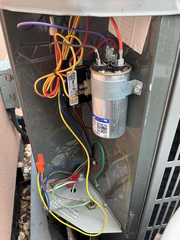 Completed Comfort Plan Clean and Check maintenance on single HVAC system. Performed comprehensive inspection of air handler and condensing unit components, including capacitor, contactor, blower motor, and electrical connections. Verified proper operation of all system components, checked ductwork insulation integrity, and documented equipment condition with photos showing all major components in functional condition.
