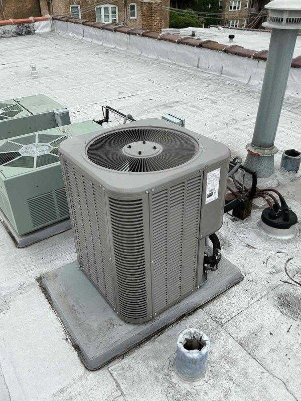 Completed comprehensive clean and check maintenance service on single-zone HVAC system per comfort plan agreement. Performed thorough inspection and preventive maintenance on Lennox furnace unit located in interior utility closet and rooftop air conditioning condensing unit. Inspected all mechanical components, electrical connections, refrigerant lines, condensate drainage system, and gas line connections. Verified proper operation of both heating and cooling equipment, checked system controls and safety devices, cleaned accessible components, and confirmed all connections are secure and functioning within manufacturer specifications. System operating normally with no deficiencies noted at time of service completion.