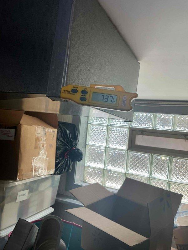 Responded to no-cooling service call on residential air conditioning system. Upon arrival, performed diagnostic evaluation of outdoor condenser unit and verified indoor temperature reading of 73°F. Conducted visual inspection of equipment, documented unit condition and electrical connections, collected all equipment information, and presented flat-rate repair options to restore cooling operation.