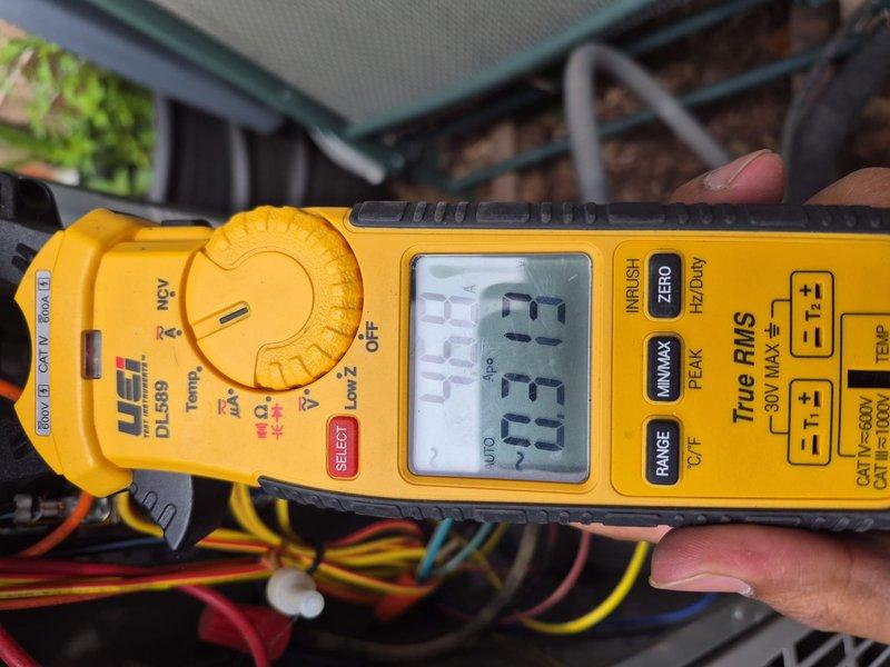 Completed annual Comfort Plan clean and check maintenance on single HVAC system. Performed comprehensive system inspection, verified electrical readings using digital multimeter, and documented equipment nameplate information. System operating within normal parameters upon completion of preventive maintenance service.