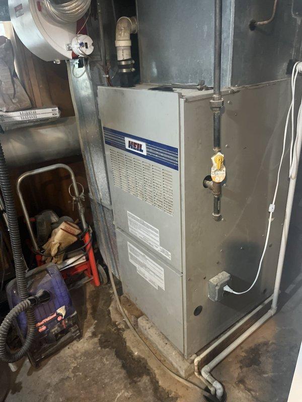 Conducted comprehensive assessment of existing Heil furnace system, which is original to the home and over 15 years old. Evaluated internal components including blower motor assembly, heat exchanger, electrical connections, and ductwork configuration to provide replacement estimate. Additionally assessed feasibility and requirements for adding supplemental duct vent to improve airflow distribution in the home.