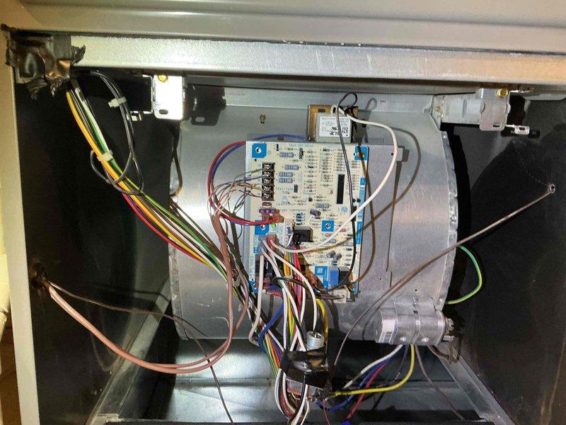# HVAC Maintenance Summary

Completed Gold Clean & Check cooling maintenance on 2-system HVAC installation per customer's preferred scheduling after 12 PM. Performed comprehensive inspection of control board, verified all electrical connections and wiring integrity, and documented system temperature readings at 75.08°F. All components operating within normal parameters.

# Detailed Service Description

Performed comprehensive Gold Clean & Check maintenance service on dual HVAC cooling systems in accordance with recurring maintenance agreement. Service scheduled per customer preference for afternoon appointment after 12:00 PM.

**System Inspection and Electrical Assessment:**

Conducted thorough inspection of primary system control compartment and electrical components. Accessed interior control board housing and performed detailed visual examination of all wiring connections, including red, blue, yellow, green, white, brown, and black conductor wires. Verified integrity of all wire ter