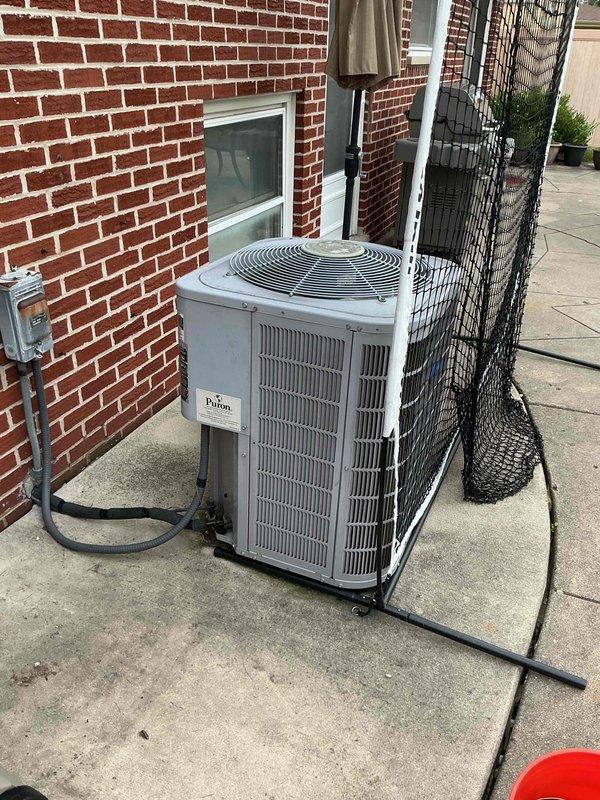 Completed spring seasonal clean and check maintenance on single HVAC system per comfort plan agreement. Performed comprehensive inspection of outdoor condensing unit and indoor furnace system, verified proper operation of all components including Aprilaire humidifier, checked refrigerant lines and electrical connections, and documented equipment condition with photos. Collected comfort plan renewal payment to cover fall 2026 and spring 2027 service visits.