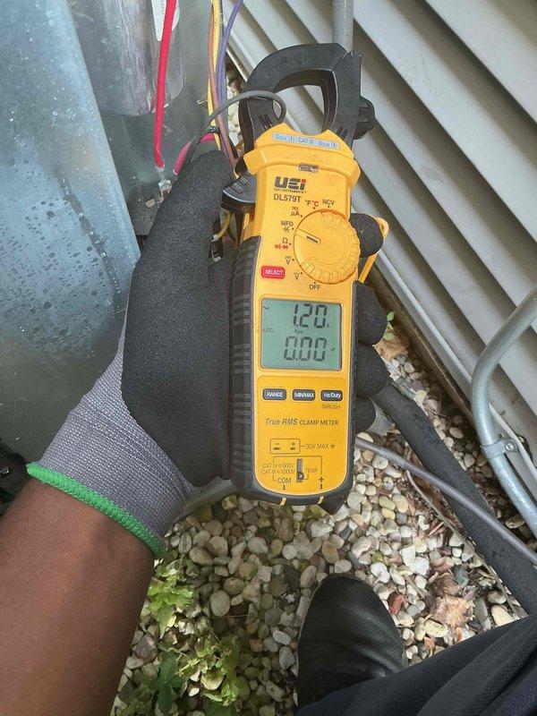 Completed comprehensive spring clean and check maintenance service on dual HVAC system per Gold Comfort Plan specifications. Performed electrical diagnostics using clamp meter to verify proper amperage draw and system performance, inspected and tested capacitor and contactor operation within electrical disconnect panel, confirmed all wire connections secure with proper voltage readings. All cooling system components operating within manufacturer specifications with no deficiencies noted.
