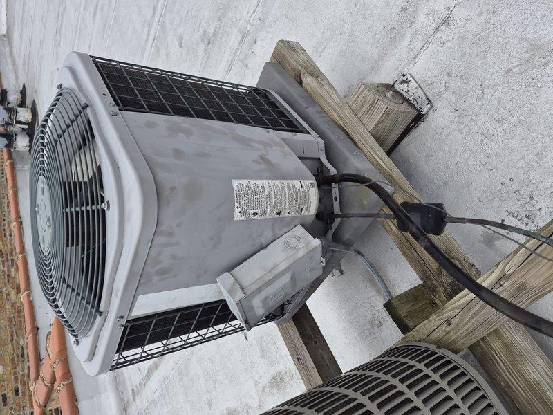 Responded to no cooling complaint following previous day's maintenance visit. Upon arrival, inspected outdoor condensing unit and electrical components. Found failed contactor relay preventing compressor operation. Replaced defective contactor, restored power to unit, and verified proper system operation. System cooling normally at departure. Documented equipment information and captured installation photos for service records.