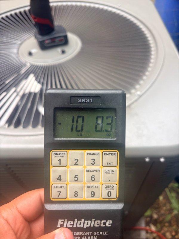 Performed warranty repair on HVAC system by cutting out damaged 1/2" refrigerant line at evaporator coil and brazing in new pipe section. Recharged system using calibrated refrigerant scale, verified proper operation of all components including compressor and fan assembly, and confirmed system cooling performance met manufacturer specifications.