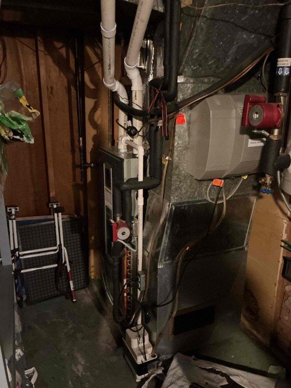 Completed annual Comfort Plan clean and check maintenance on single HVAC system. Performed comprehensive inspection of furnace, ductwork, and associated mechanical components in basement installation. Collected payment for Comfort Plan renewal and documented system condition with diagnostic measurements and photographic records.