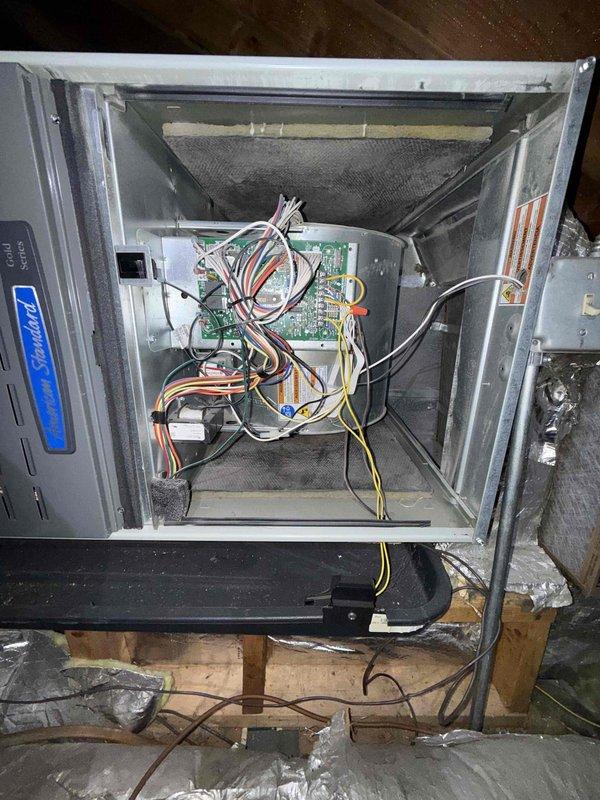 Completed Gold Clean and Check service on two-system HVAC setup per recurring maintenance agreement. Performed comprehensive inspection of outdoor condensing unit, verifying compressor operation, electrical connections, and contactor functionality. Inspected indoor air handler, evaluated control board operation, checked all wiring connections, and verified proper communication between components. Both systems operating within normal parameters with no immediate service needs identified at time of inspection.