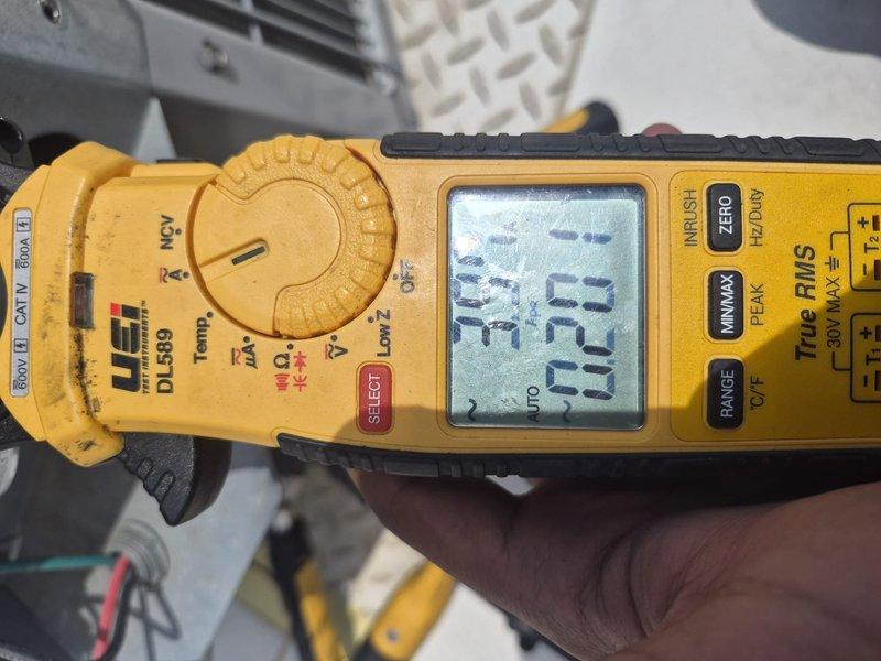 Completed commercial cooling preventive maintenance per customer care plan agreement on rooftop condensing unit. Performed comprehensive system inspection, verified operational parameters with clamp meter recording 77.2°F temperature reading, checked electrical connections and refrigerant lines, and confirmed unit is operating within manufacturer specifications.