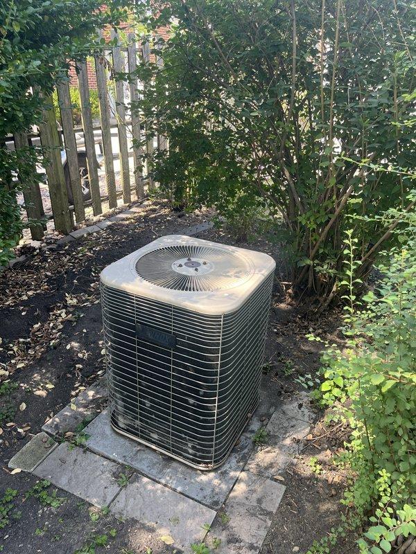 Conducted comprehensive assessment of existing 21-year-old Lennox G51MP-48C-110-01 furnace and Lennox HS29-036-2P air conditioning system for complete HVAC replacement estimate. Evaluated current equipment condition, photographed outdoor condenser unit positioned on concrete pad and documented existing thermostat installation. Provided detailed replacement options for both heating and cooling systems, including specifications for whole house humidifier integration and smart thermostat upgrade to enhance system efficiency and indoor comfort control.